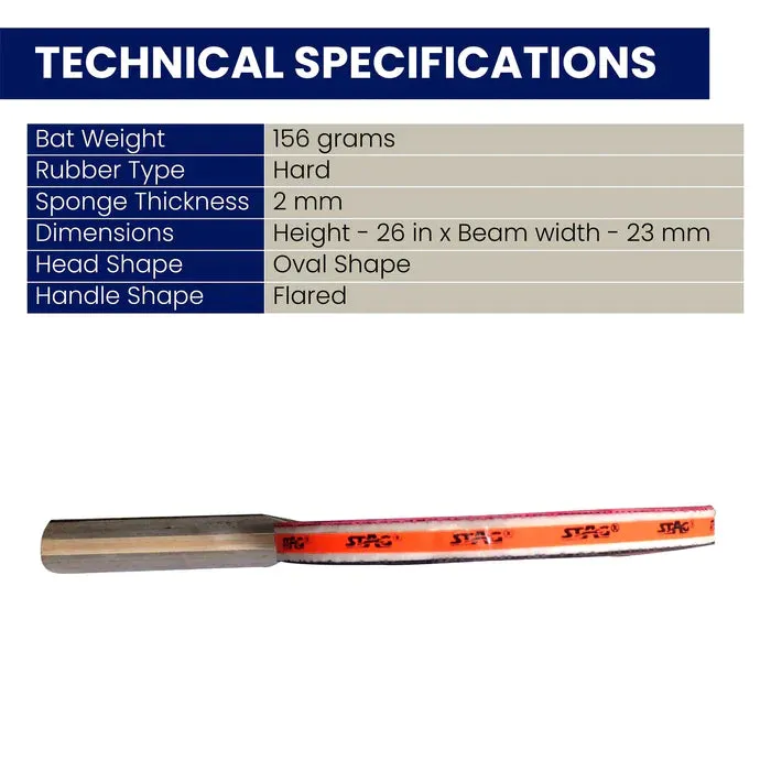 STAG ICONIC TOURNAMENT TABLE TENNIS RACQUET