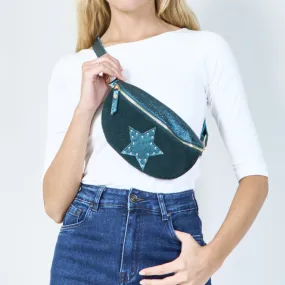 Star-studded suede crossbody bag wholesale