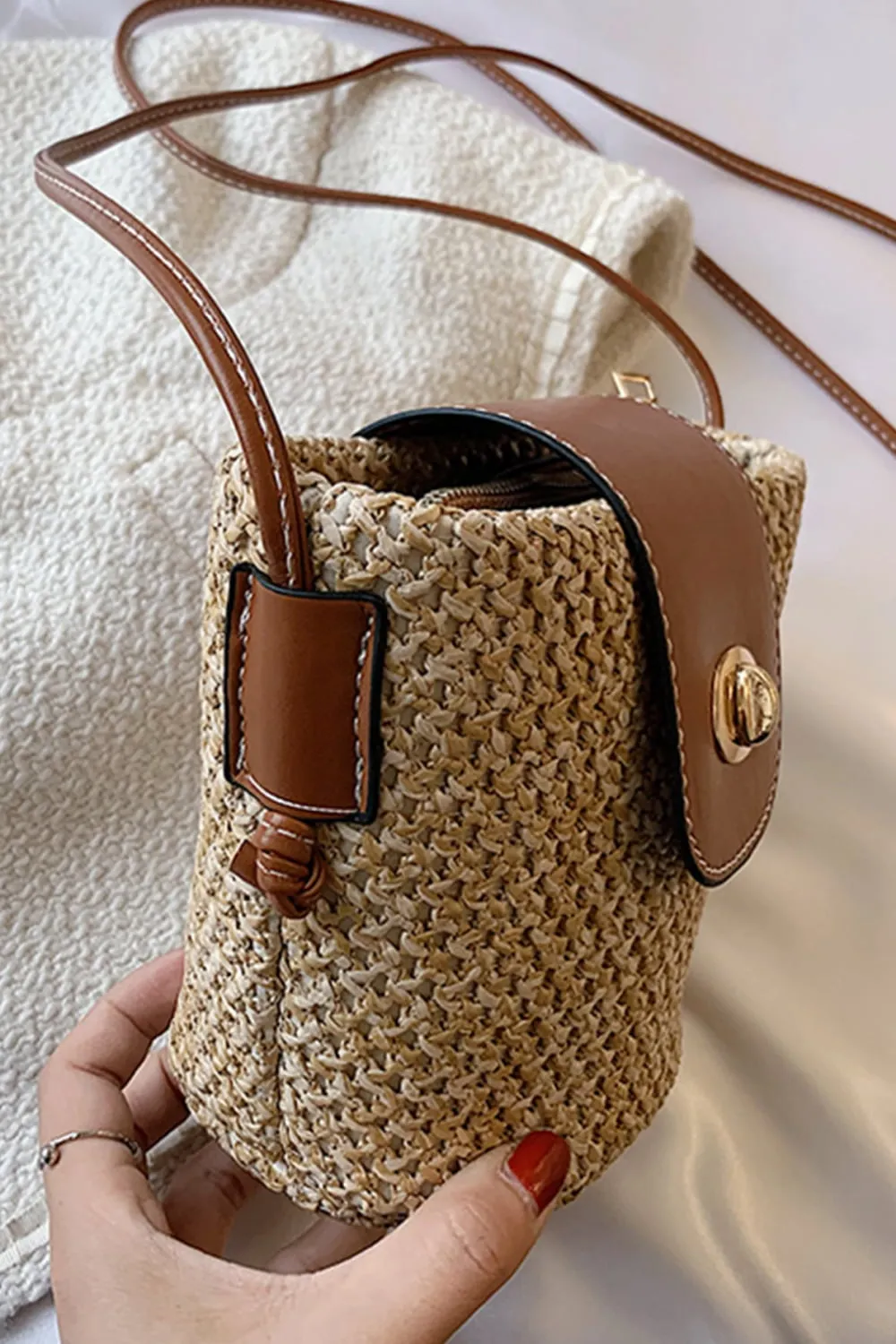 Straw Bucket Bag