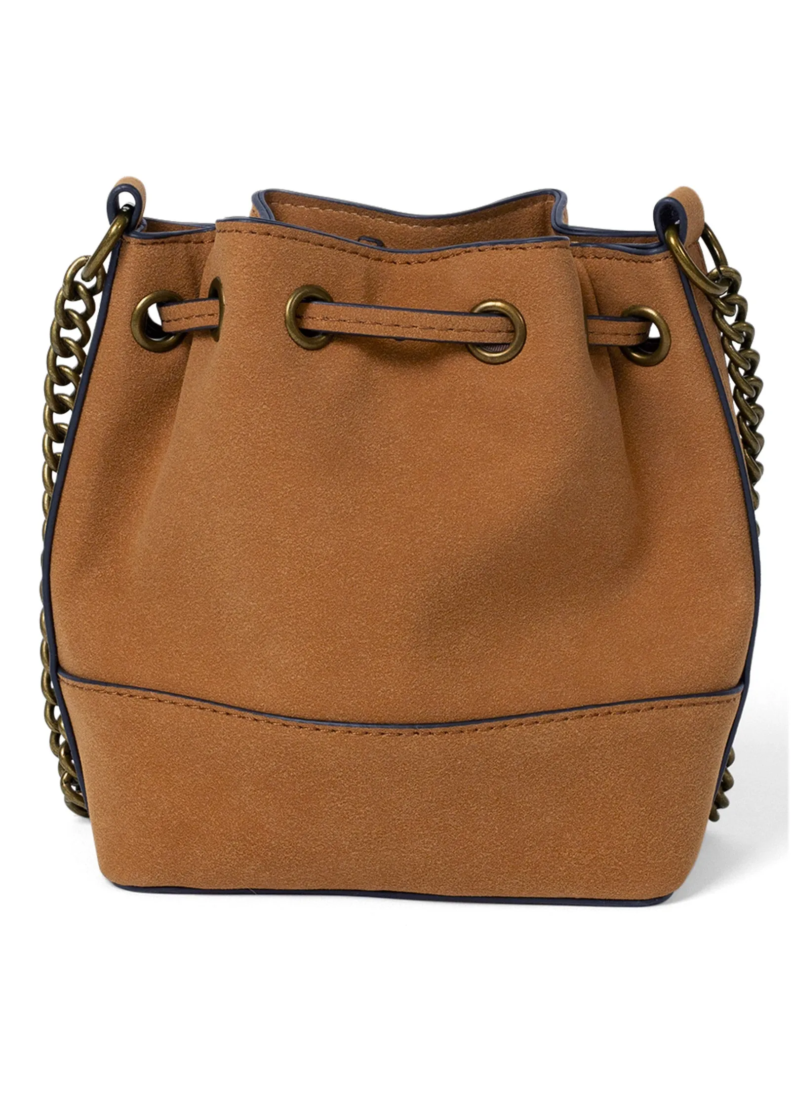 Suede Bucket Bag - Camel