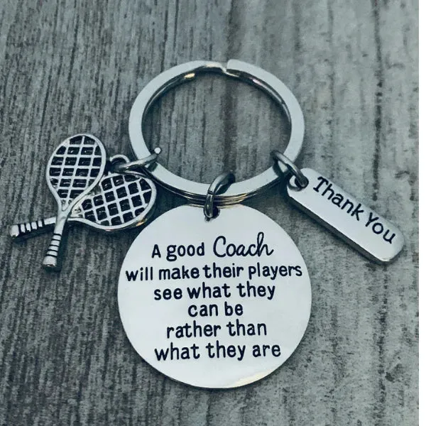 Tennis Coach Keychain