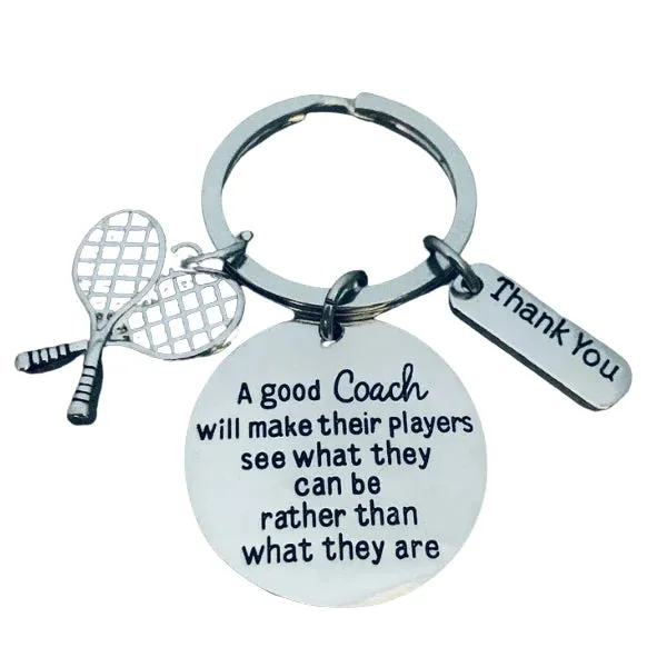 Tennis Coach Keychain