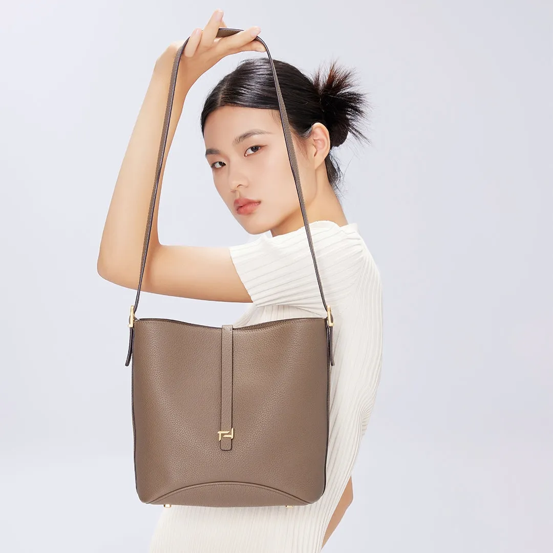 TIANQINGJI Handmade TOGO Leather Bucket Bag