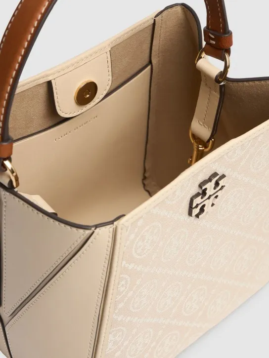 Tory Burch   Small McGraw T Monogram bucket bag 