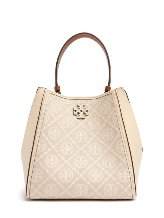 Tory Burch   Small McGraw T Monogram bucket bag 