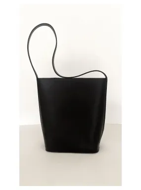 TOTE LEATHER BAG ~ALL BLACK