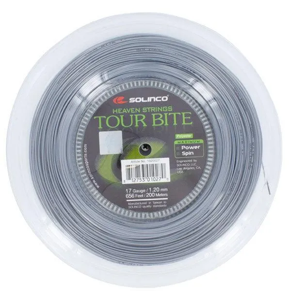 Tour Bite 17G 1.20MM Reel Tennis String Silver