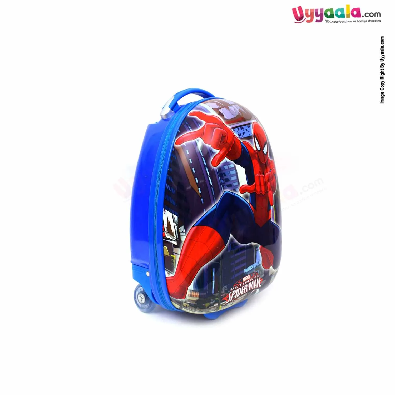 Travel Trolley Bag for Kids with Marvel Ultimate Spider Man Print 17 Inches - Blue