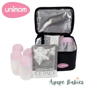 Unimom Cooler Bag (Includes 5 Milk Bottles   2 Ice Packs)