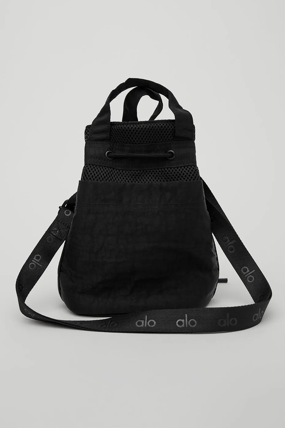 Utility Cross Body Bucket Bag - Black