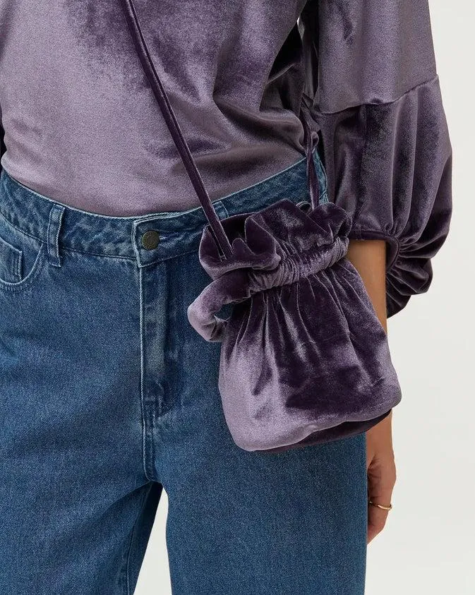 Violet Velour Bag