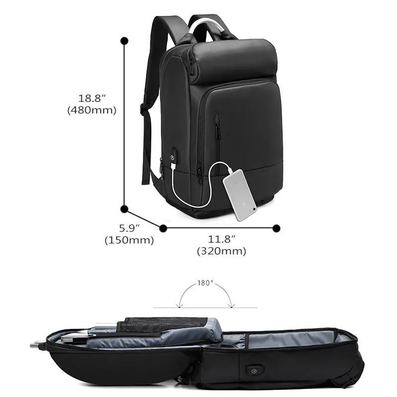 Waterproof Anti-Theft Business Travel Laptop Backpack