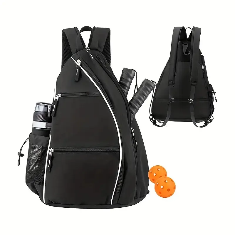 Waterproof Pickleball Backpack Adjustable Sling Bag Tennis Racket Bag