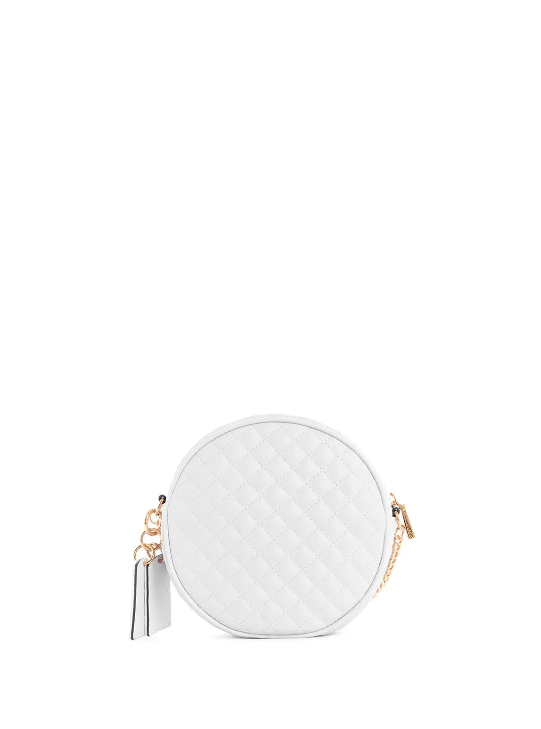 White Rue Rose Circle Crossbody Bag