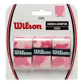 Wilson Pro Overgrip Tennis Grip Pink Camo -  3 Pack