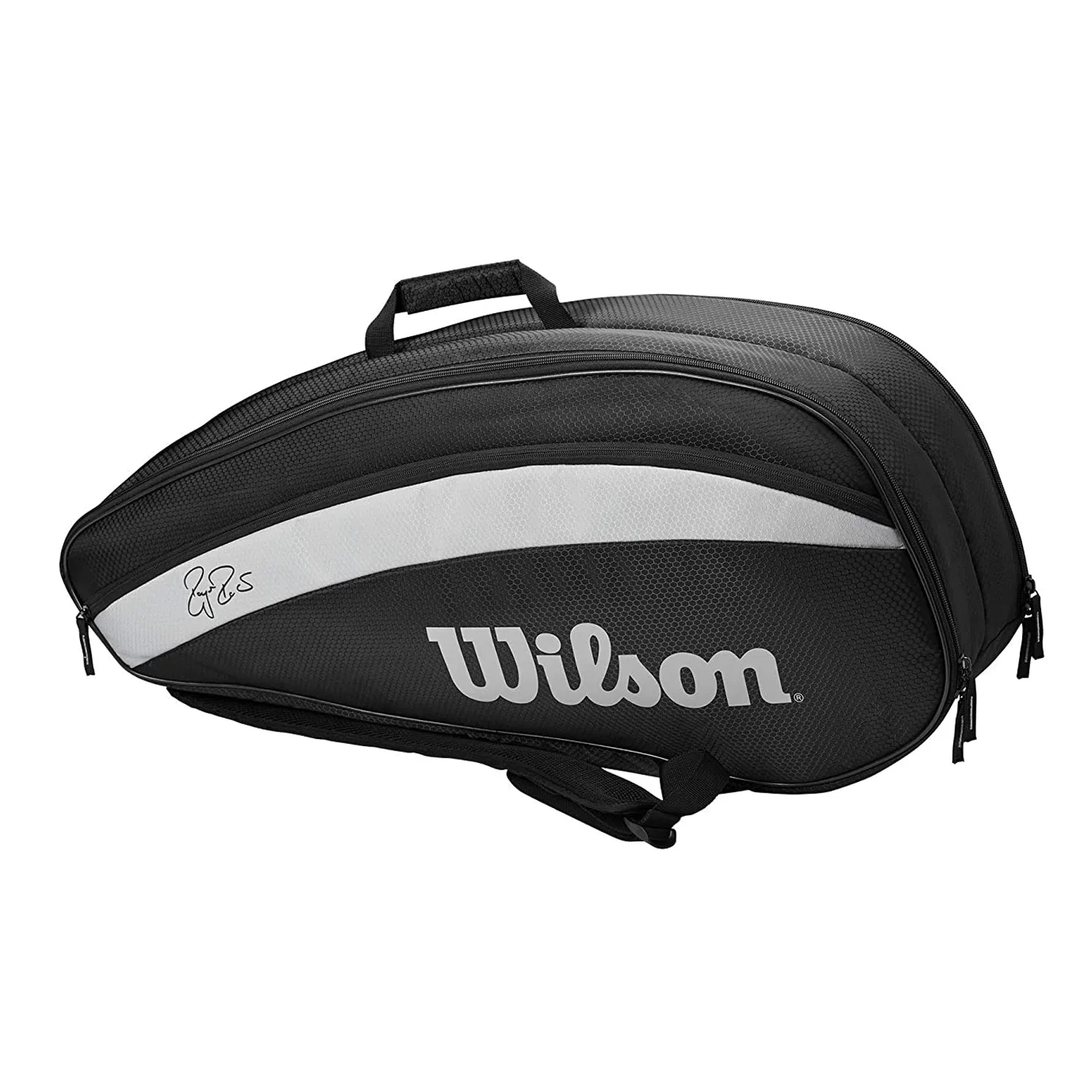 Wilson Roger Federer Team 6 Pack Tennis Kitbag, Black