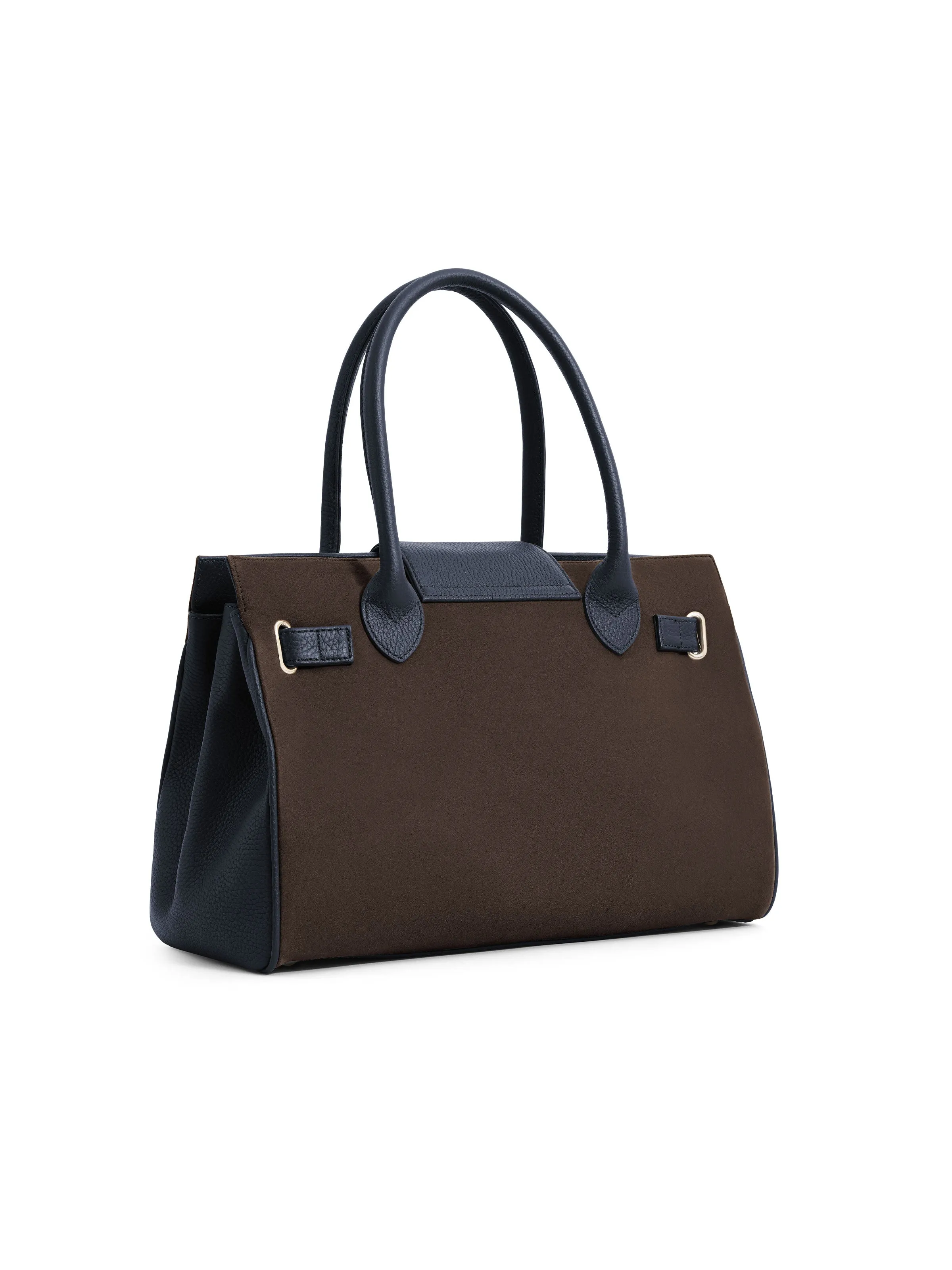 Windsor Handbag - Chocolate & Navy