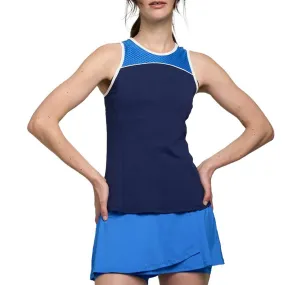 Women's Elite Superior Tennis Tank Marine and Cornflower