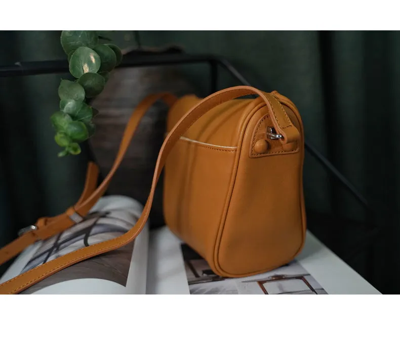 Women's Genuine Leather Bucket Bag Leather Bucket Bag Crossbody