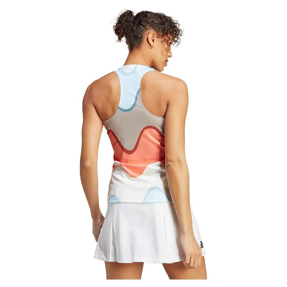 Women's Marimekko Premium Tennis Tank Multicolor and Semi Coral