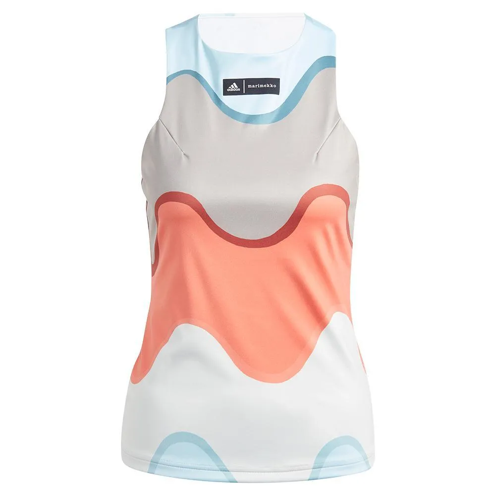 Women's Marimekko Premium Tennis Tank Multicolor and Semi Coral