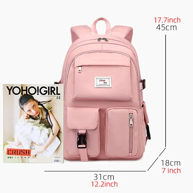 Women's Oxford Fabric Adjustable Large Capacity Backpack