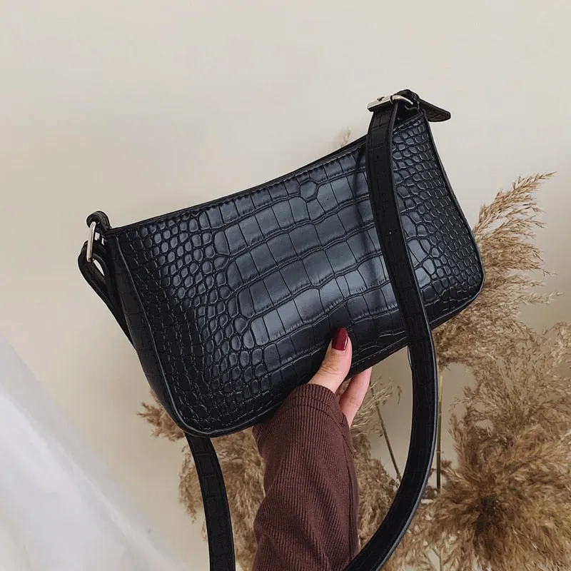 Women's Retro Alligator Pattern Messenger Purse