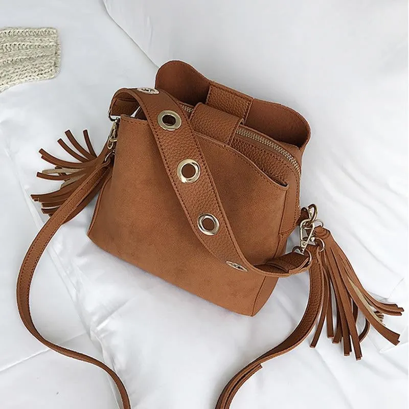 Women's Small Vintage Bucket Shoulder Bag