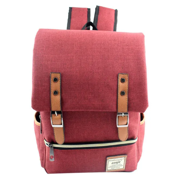 women's vintage canvas travel backpack