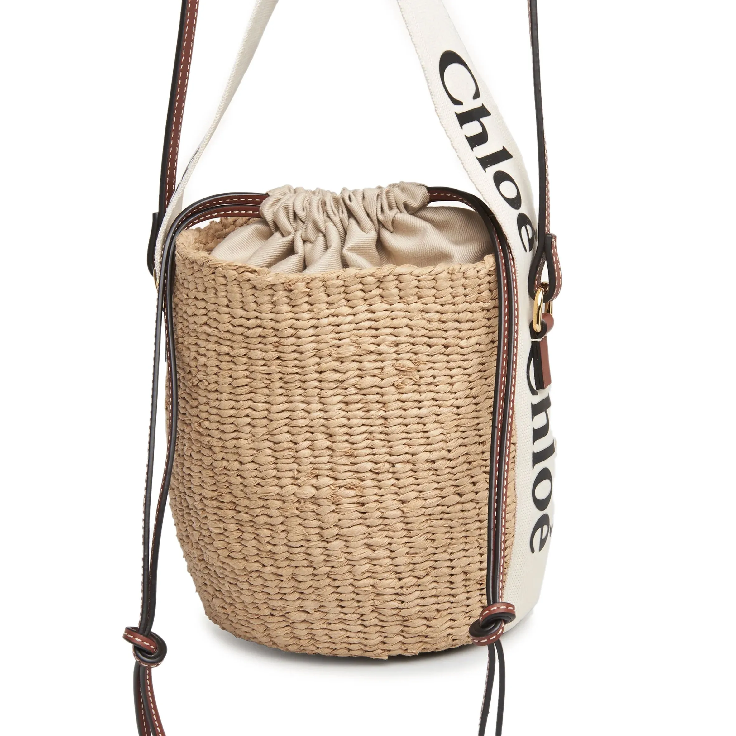 Woody Small Basket, White