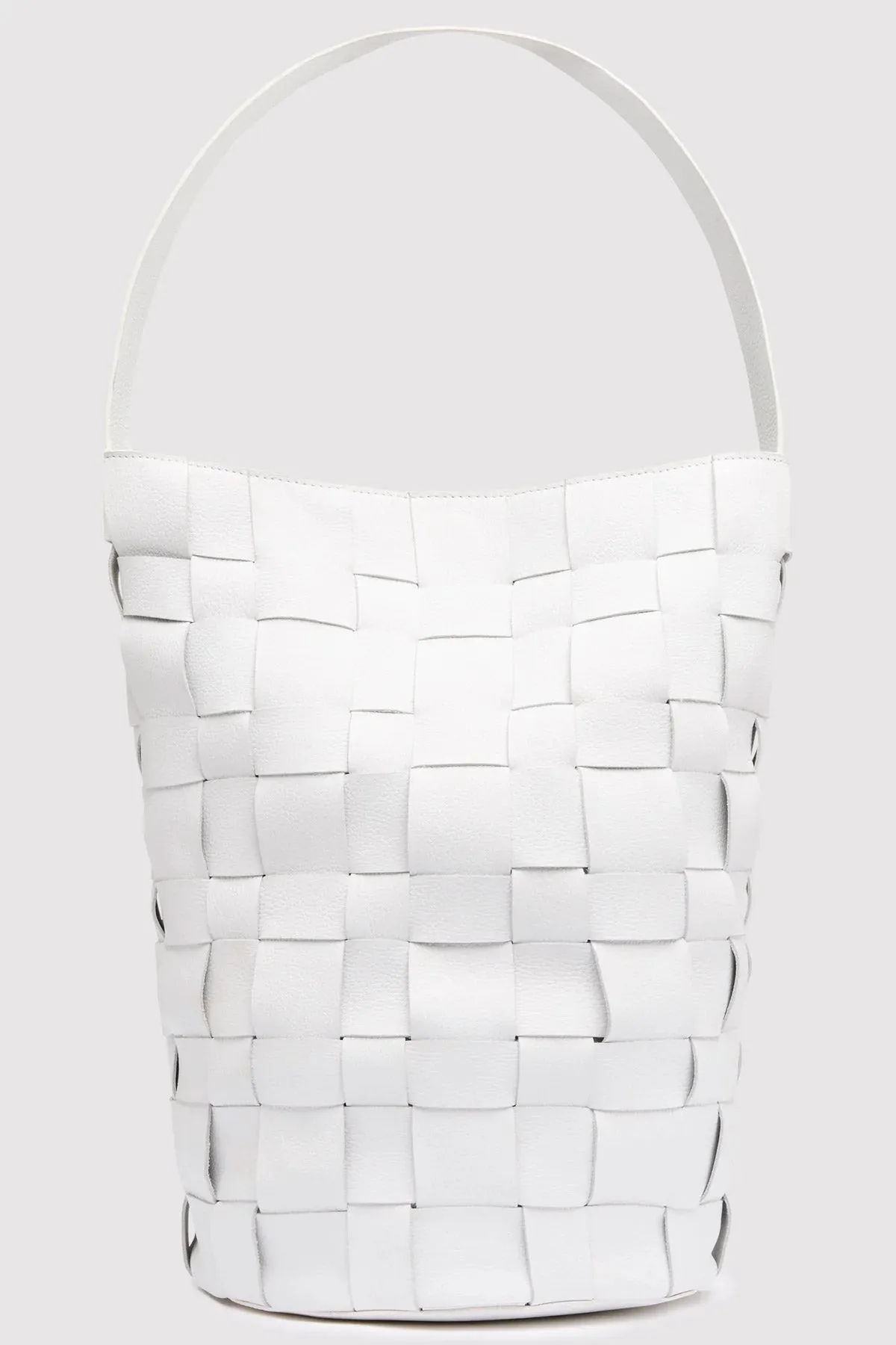 Woven Bucket Bag White